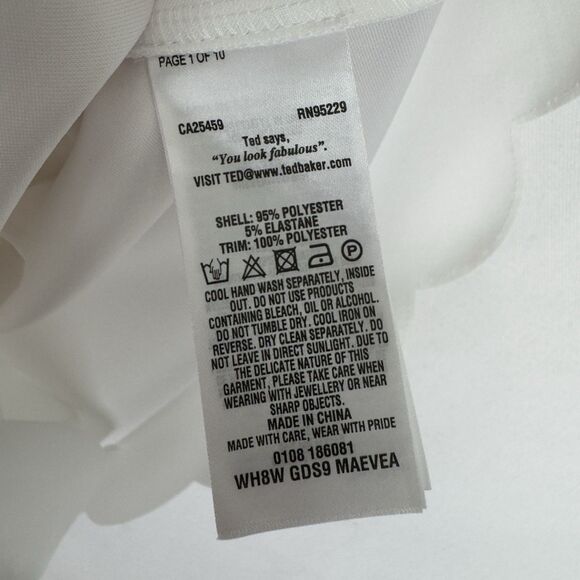 Ted Baker Dress Womens 2 Mint Pastel Scuba Knit Floral‎ Fit Flare Feminine Event - Picture 10 of 16